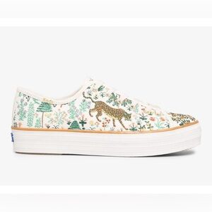 Keds x Rifle Paper triple kick menagerie sneakers sz 9